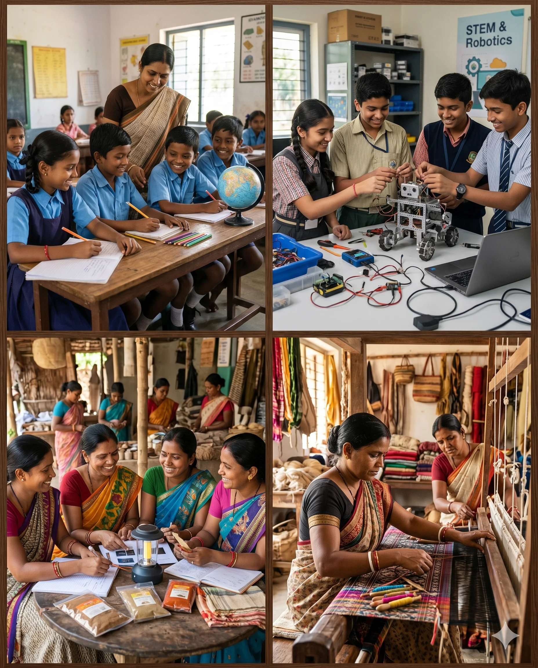 Connected learning to prosperity collage