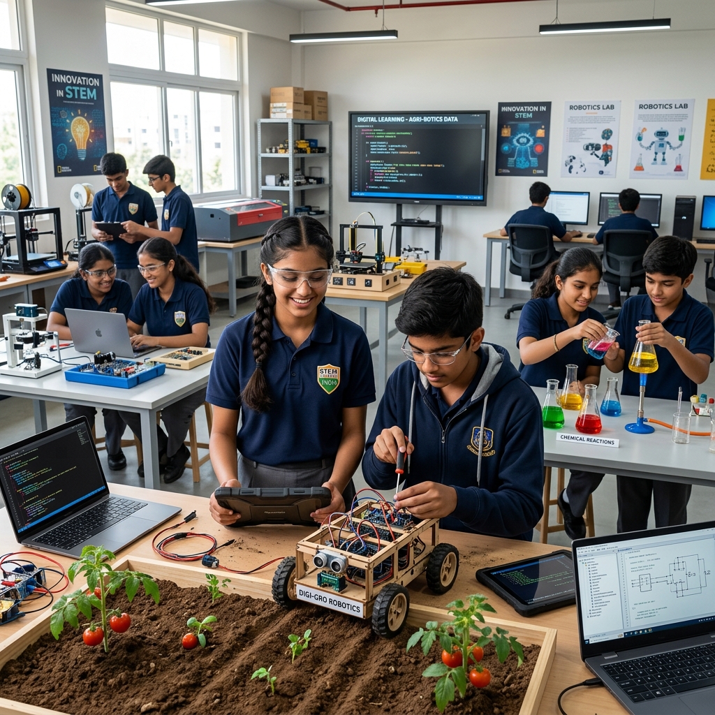 Youth learning coding and digital skills